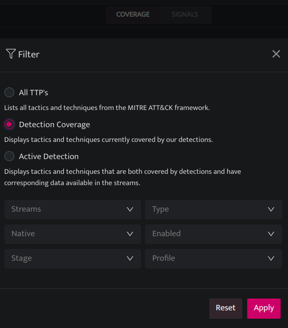 Detection coverage